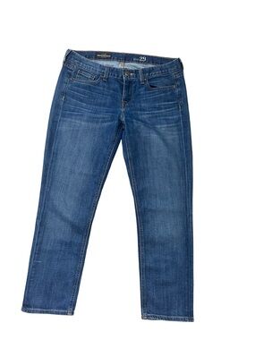 J. Crew Cropped Matchstick Women’s Straight Leg Jeans in Medium Blue Denim. 29